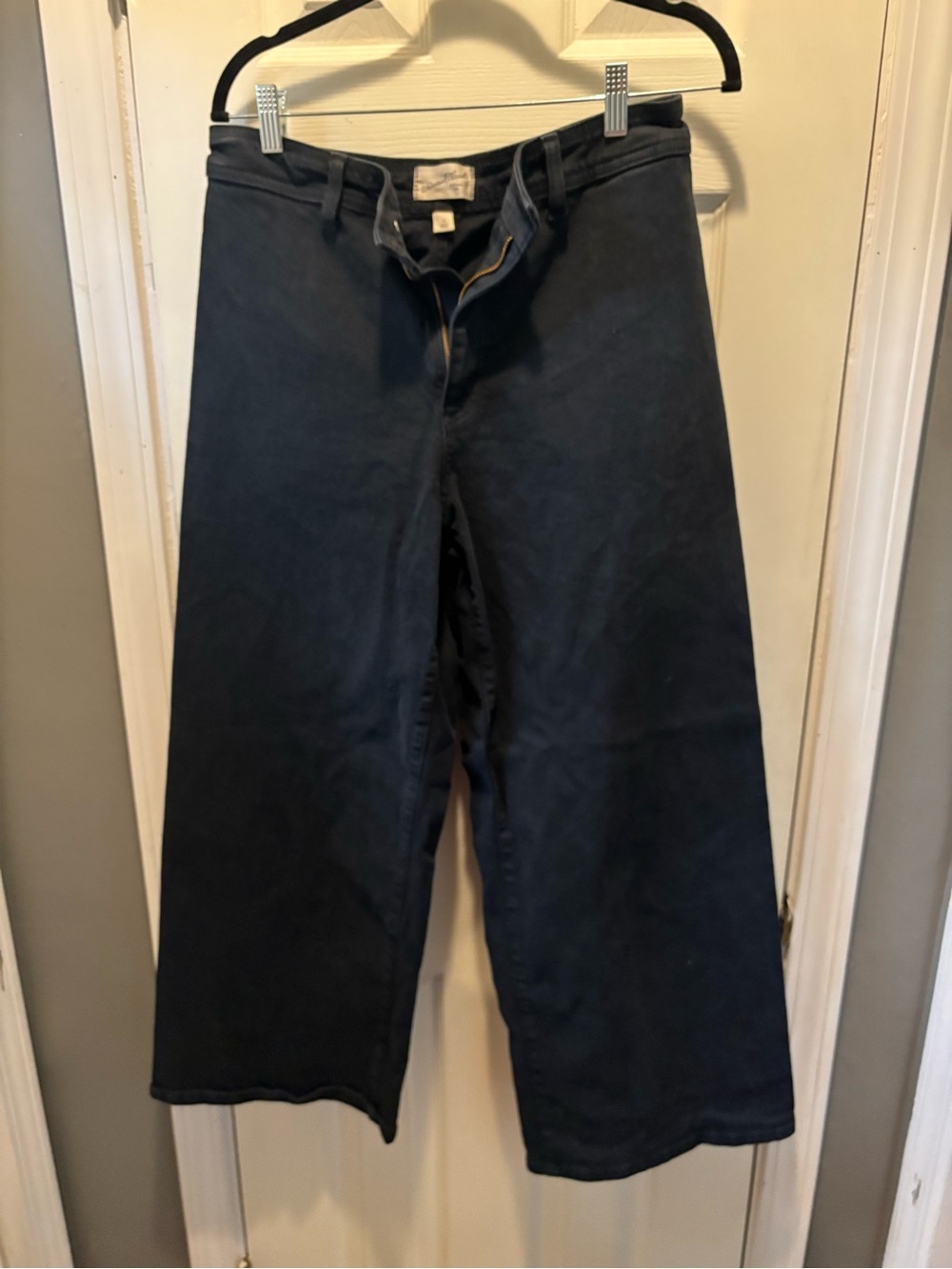 Wide Leg black Cotton Pants
